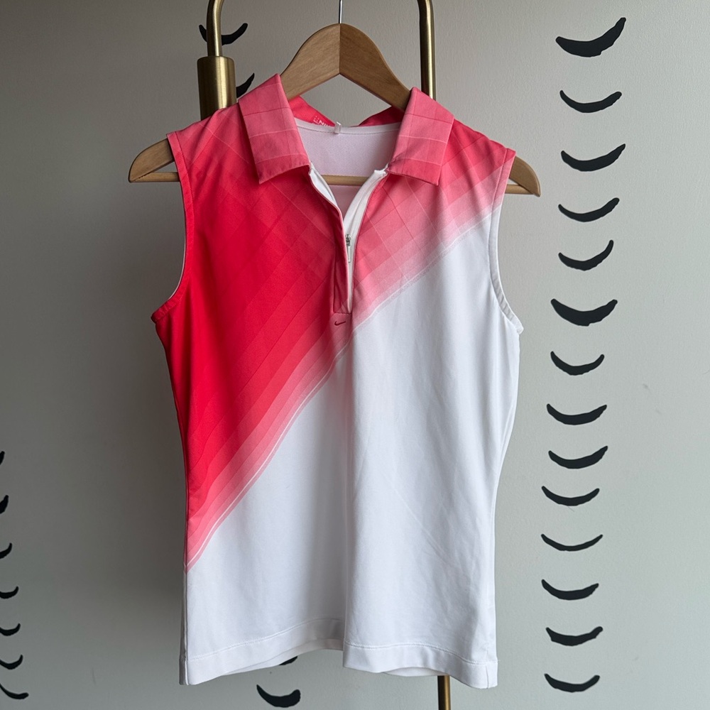 Nike Golf Women’s Sleeveless Top Red White